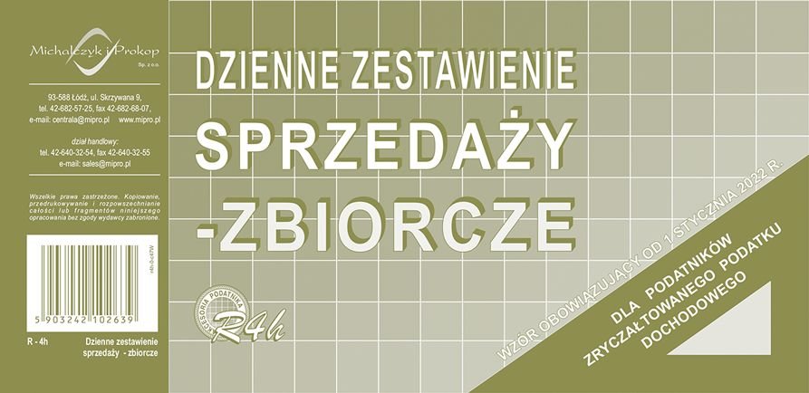 Druk dzienne zestawienie sprzedaży zbiorcze | biuroweokazje.pl | Weź najlepsze!