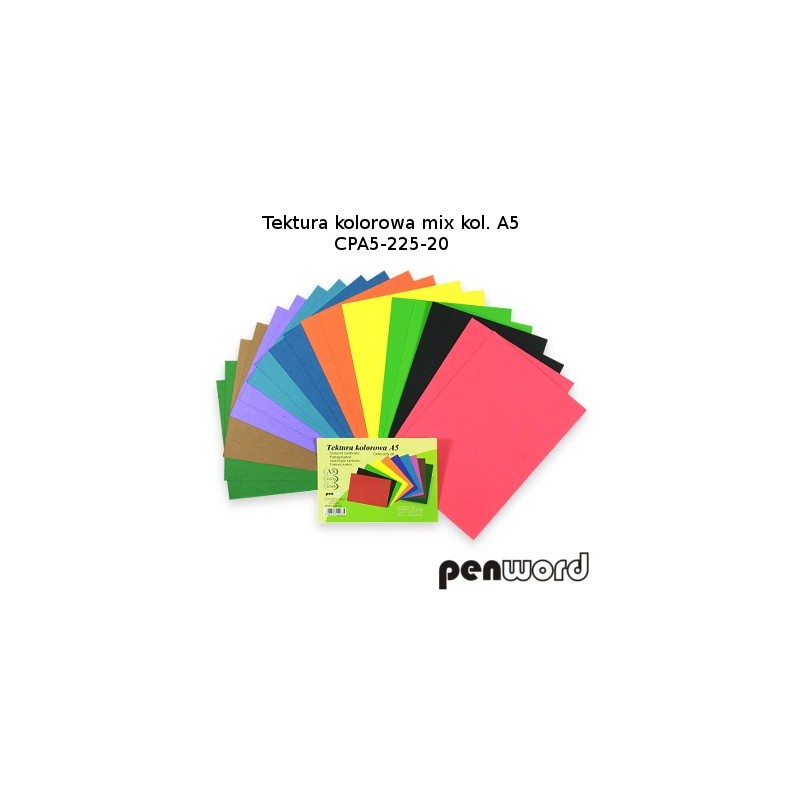 Brystol/tektura kolorowa mix kol. A5 cpA5-225-20 | biuroweokazje.pl | Sprawdź co zyskujesz