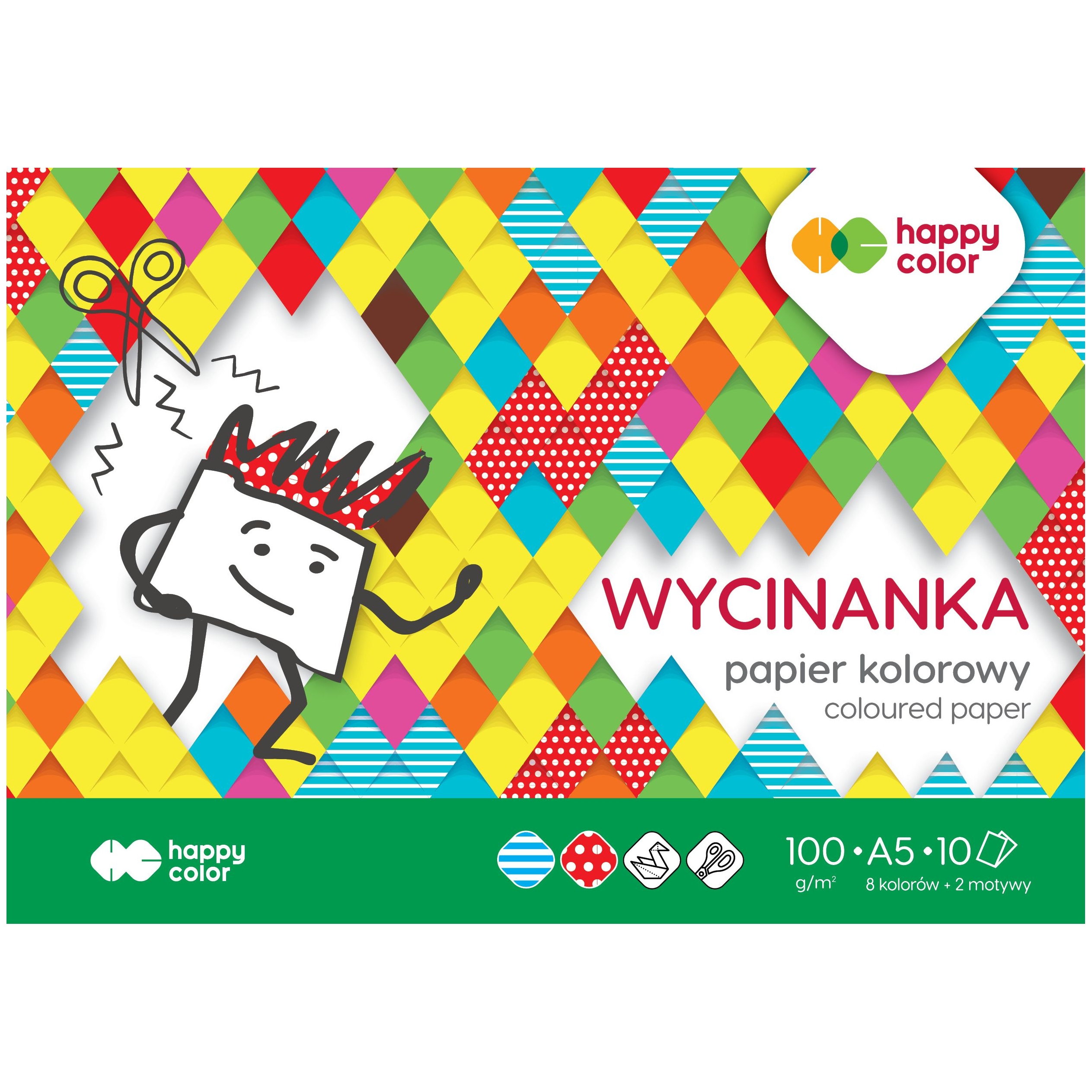 Blok wycinanka, A5 10 ark, 100 g, Happy Color | biuroweokazje.pl | Sprawdź ofertę