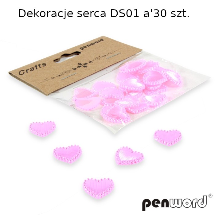 Dekoracjyjne naklejki dżety serca różowe 30 szt. | biuroweokazje.pl | Odkryj bestseller