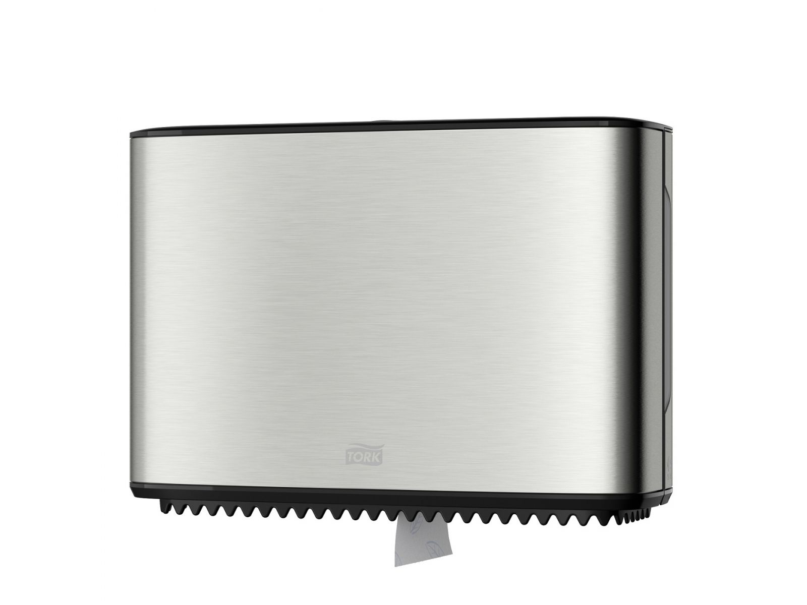 Dozownik na papier toaletowy Tork t2 mini jumbo ze stali nierdzewnej, zabudowany, linia | biuroweokazje.pl | Zamów online!