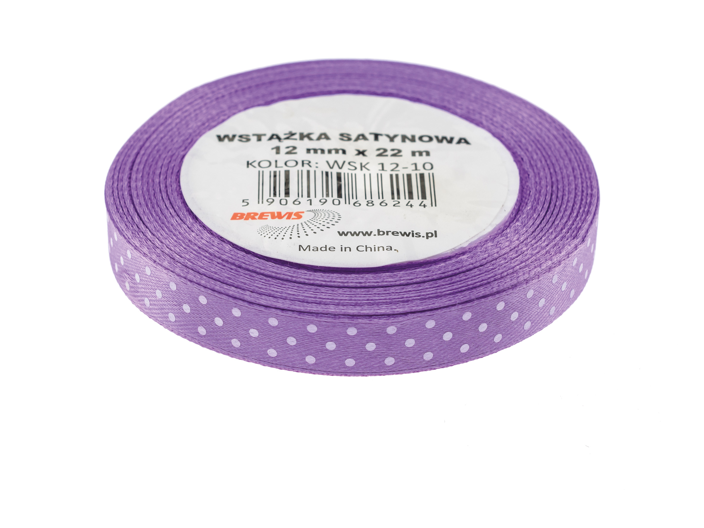 Wstążka Brewis kropki 12 mm 22 m fioletowa | biuroweokazje.pl | Sprawdź cenę!