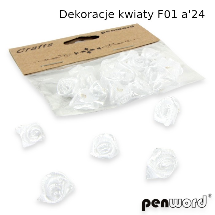 Dekoracyjne kwiaty różyczki białe | biuroweokazje.pl | Skorzystaj z wyjątkowej oferty