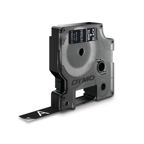 Dymo taśma d1 Durable - 12 mm x 3 m - biały/czarny | biuroweokazje.pl | Kup taniej!