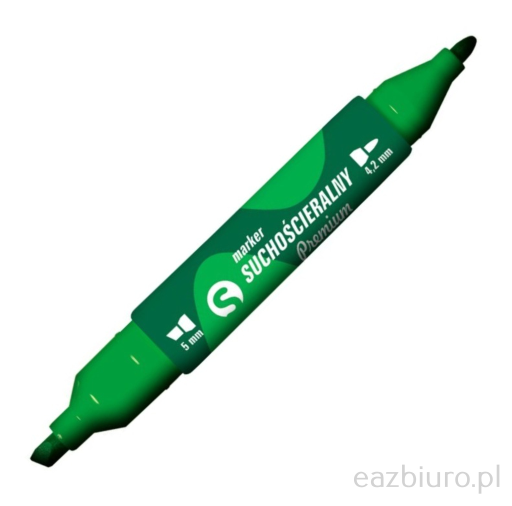 Marker suchościeralny Tetis km504 zielony dwustronny okrągły ścięty | biuroweokazje.pl | Zamów taniej!