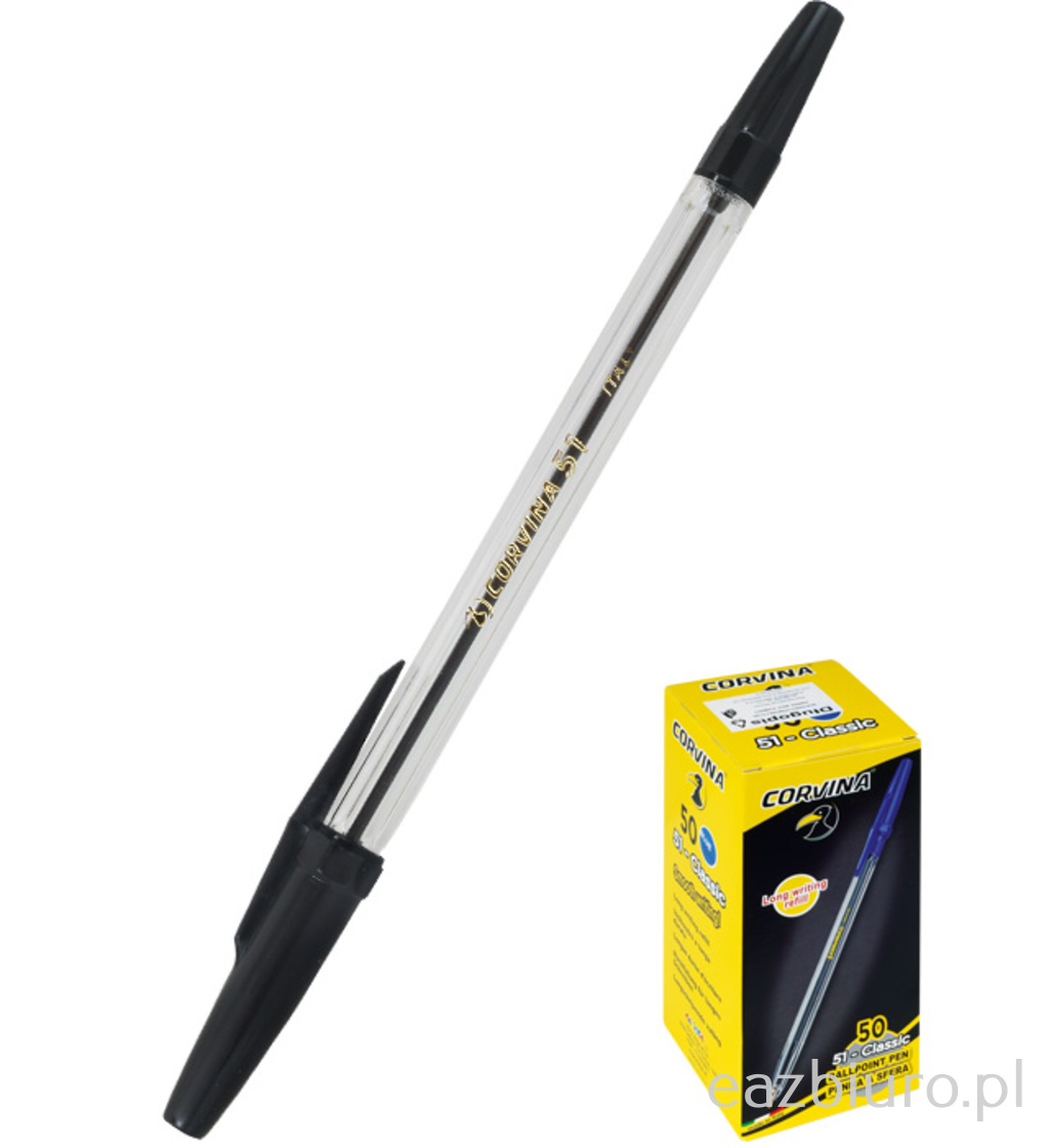 Długopis corvina czarny do biura | biuroweokazje.pl | Zamów już dziś!