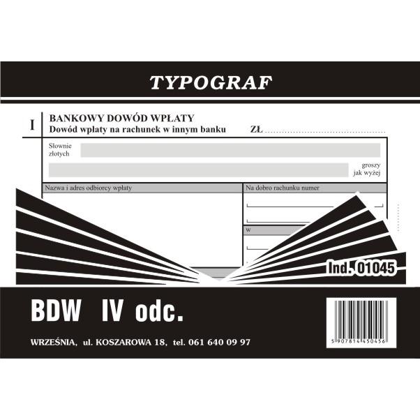 Druk bankowy dowód wplaty iv odcinki Typograf | biuroweokazje.pl | Weź okazję!