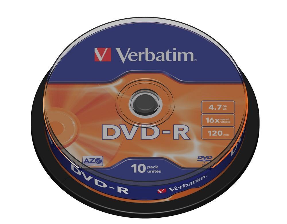 Płyta dvd-r Verbatim 4,7gb cake 10 | biuroweokazje.pl | Kup skutecznie!