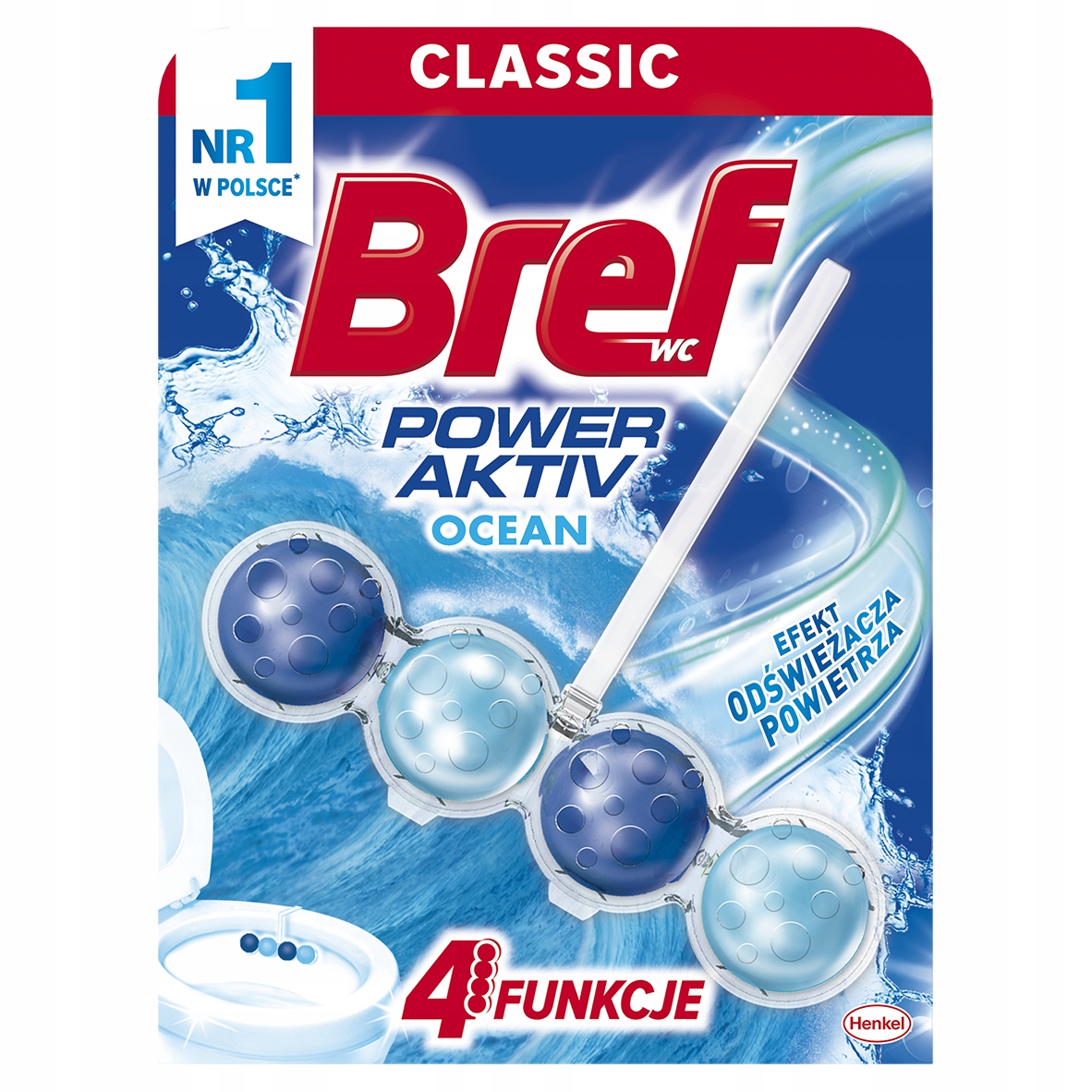 Zawieszka toaletowa Bref power aktiv Ocean, 50 g | biuroweokazje.pl | Kup od razu!