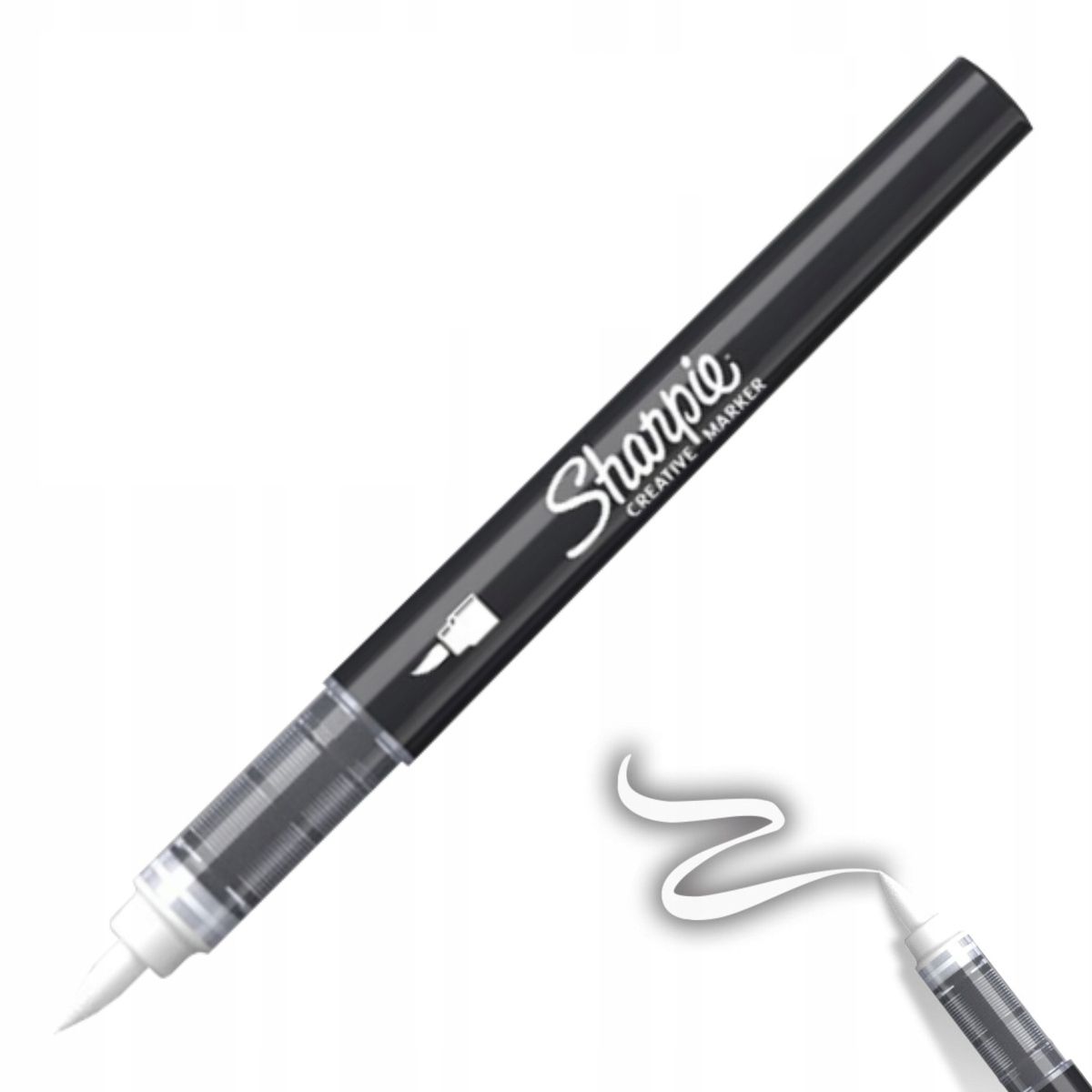 Sharpie kreatywny marker akrylowy brushpen white (biały) | biuroweokazje.pl | Kup skutecznie!