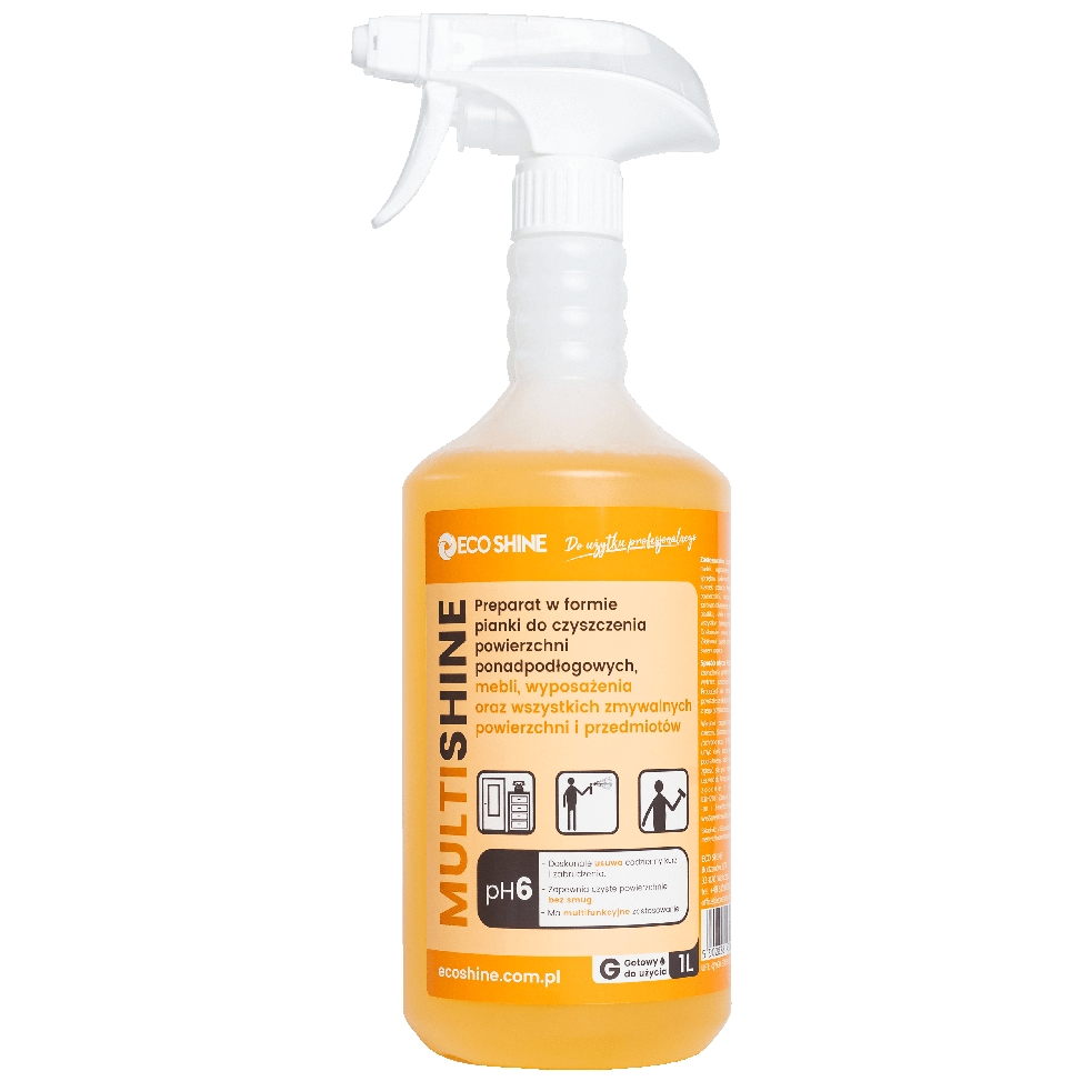 Eco Shine multishine 1 l gotowy do użycia płyn do bieżącego czyszczenia wyposażenia | biuroweokazje.pl | Kup bez ryzyka!