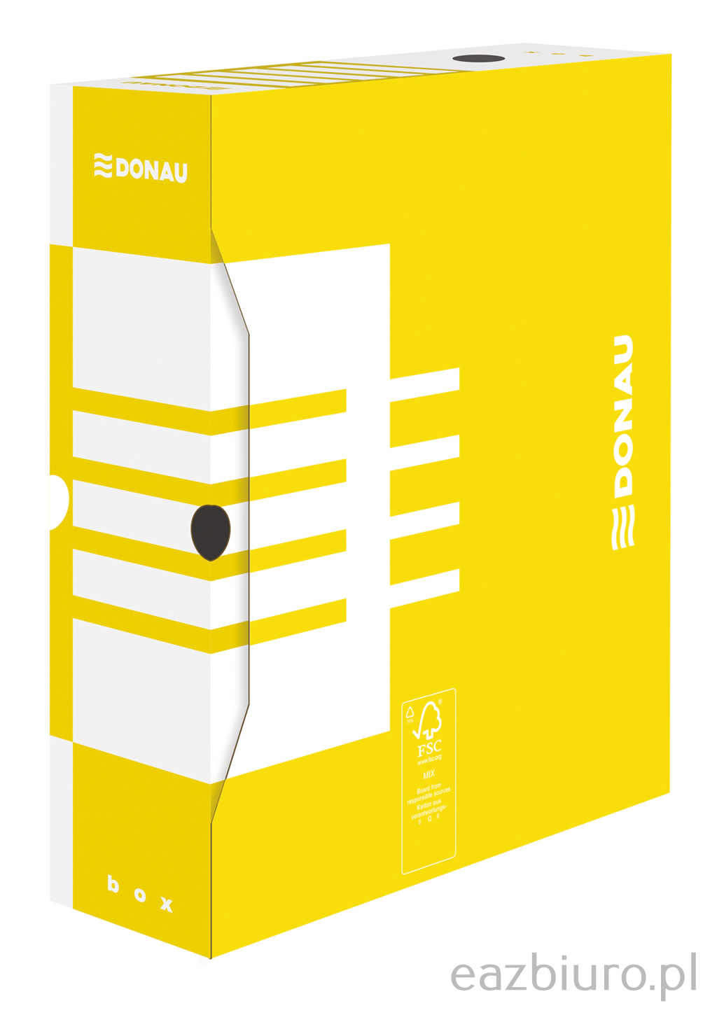 Pojemnik do archiwizacji Donau żółty 10 cm | biuroweokazje.pl | Weź najlepsze!