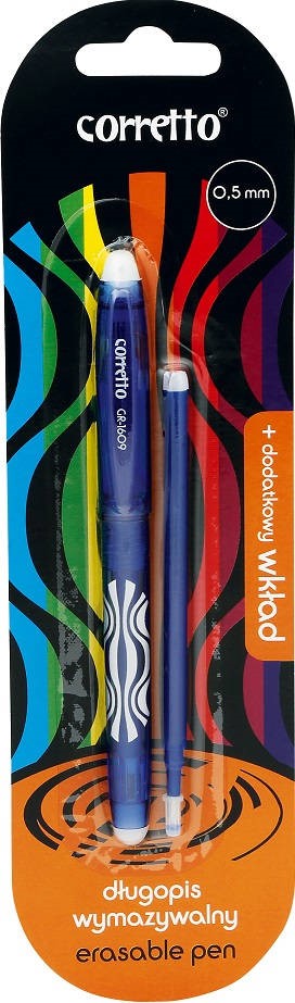 Długopis ścieralny niebieski coretto gr1609 + wkład | biuroweokazje.pl | Zamów online!