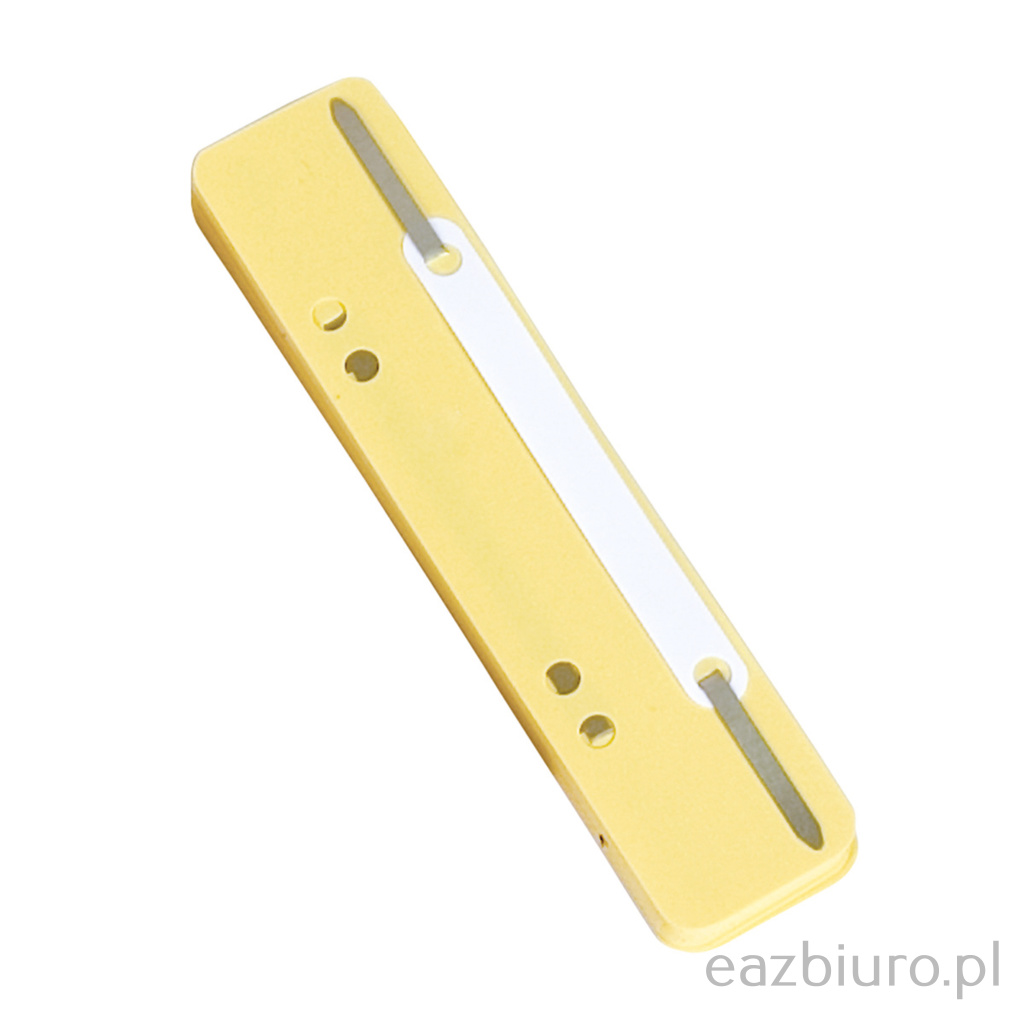 Wąsy skoroszytowe Donau, pp, z metalową blaszką, zestaw 25 sztuk, żółte | biuroweokazje.pl | Zamów taniej!