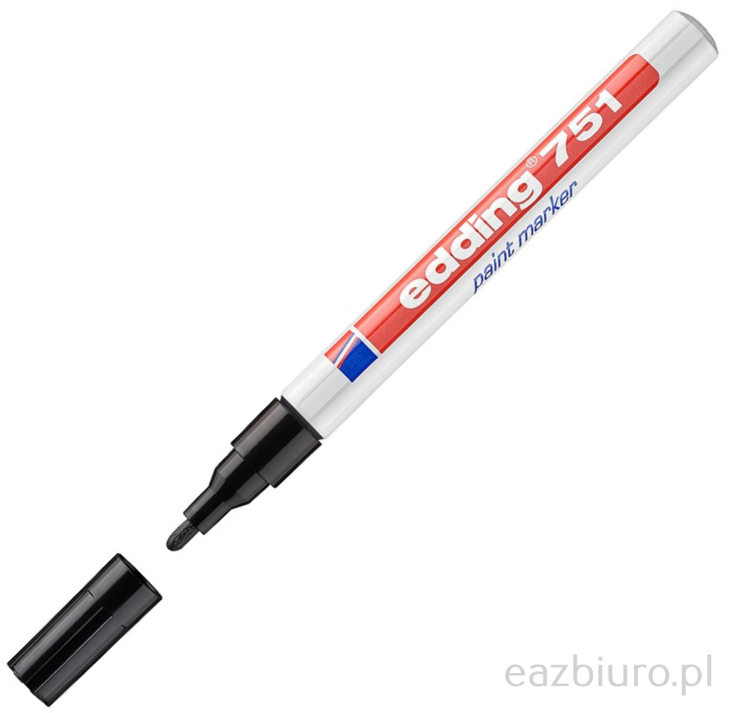 Marker olejowy Edding 751 średni czarny | biuroweokazje.pl | Zyskaj więcej!