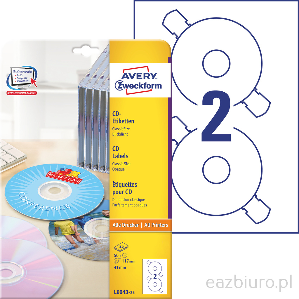 Etykiety zf-6043-25 na cd zestaw 25 sztuk | biuroweokazje.pl | Kup bez ryzyka!