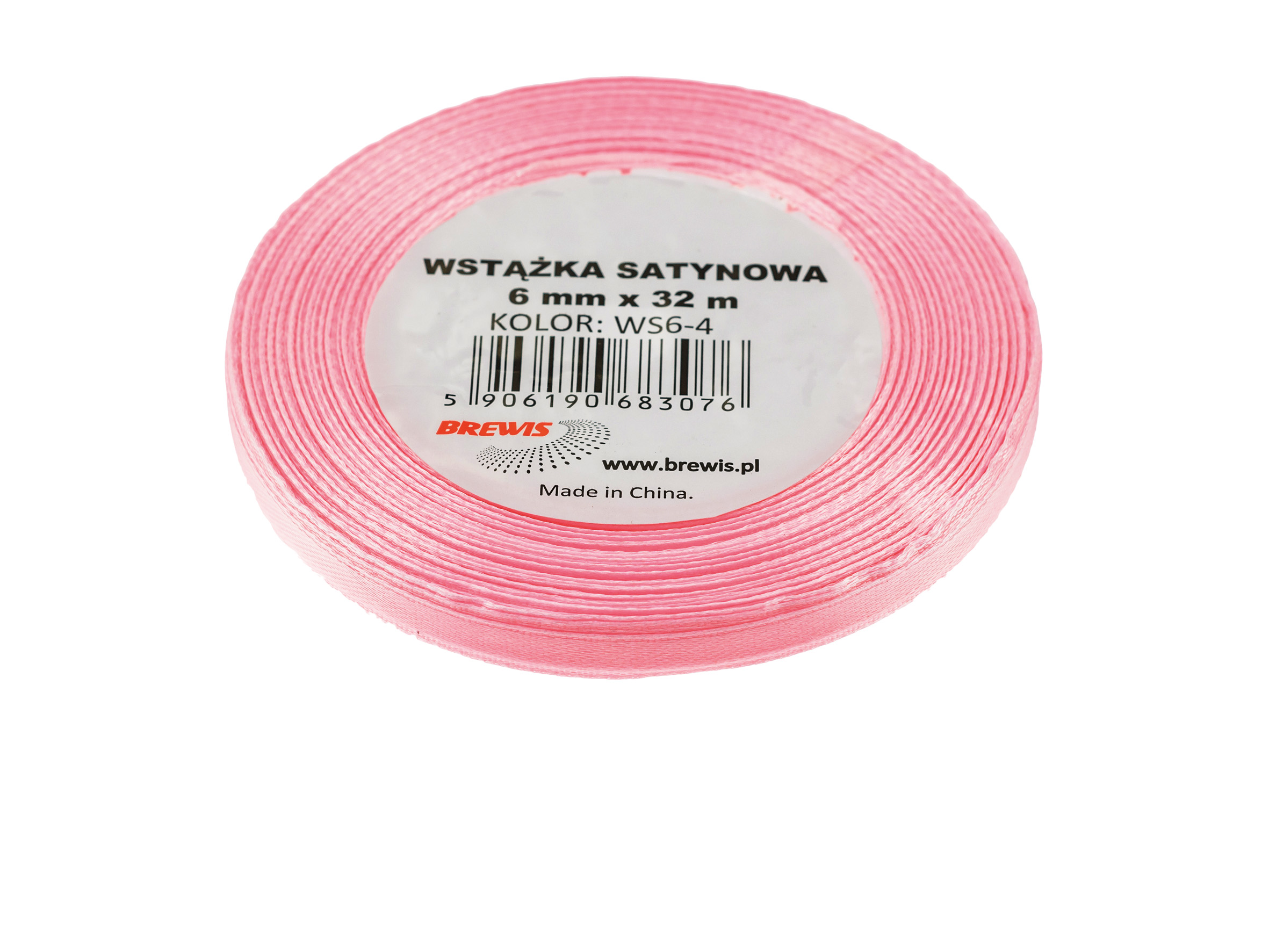 Wstążka satynowa Brewis 6 mm 32 m jasny różowy | biuroweokazje.pl | Wybierz hit!