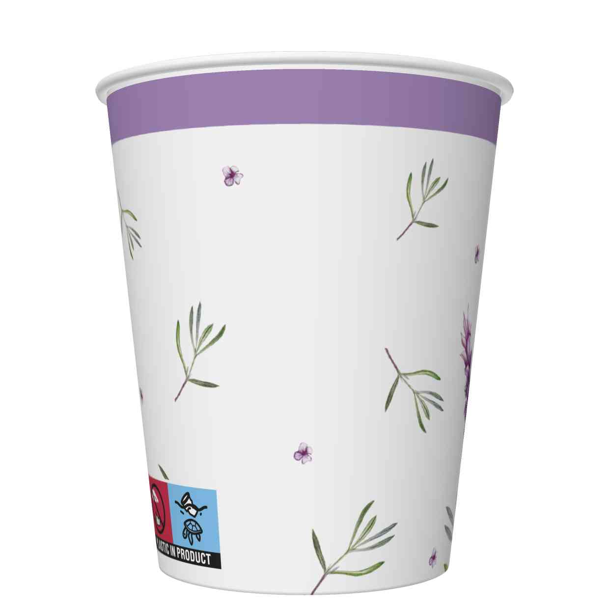 Kubki papierowe SUP Lavender Twigs zestaw 8 sztuk. - 250 ml O 8 x 9,1 230 [g/m2] | biuroweokazje.pl | Zamów teraz!