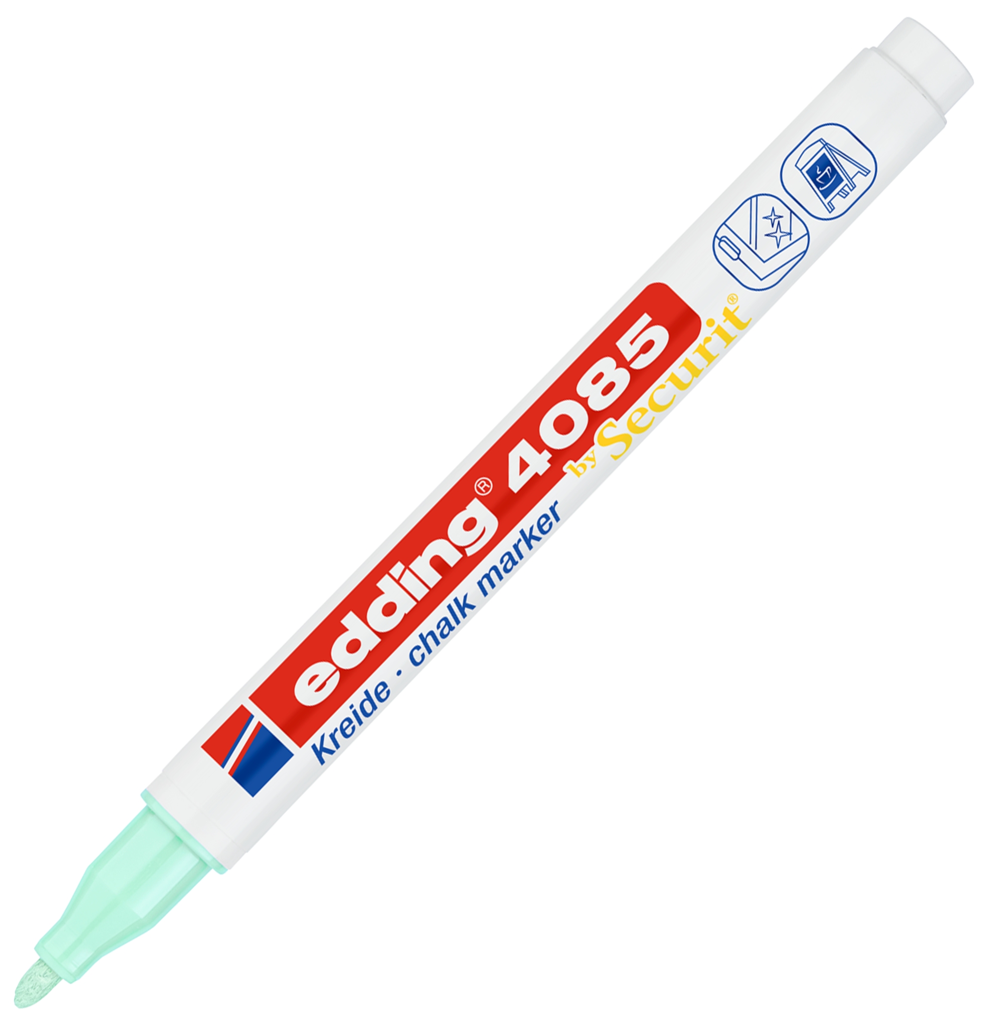 Marker Edding kredowy okrągła końcówka 1-2 mm zielony pastelowy | biuroweokazje.pl | Kup teraz!