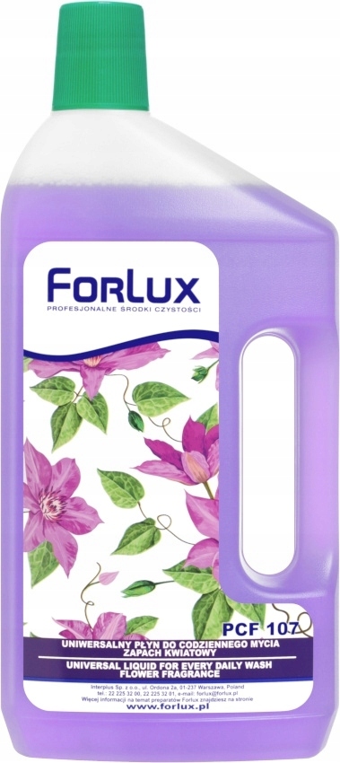 Forlux pcf107 płyn do mycia podłóg kwiatowy 1 l | biuroweokazje.pl | Zamów szybko!