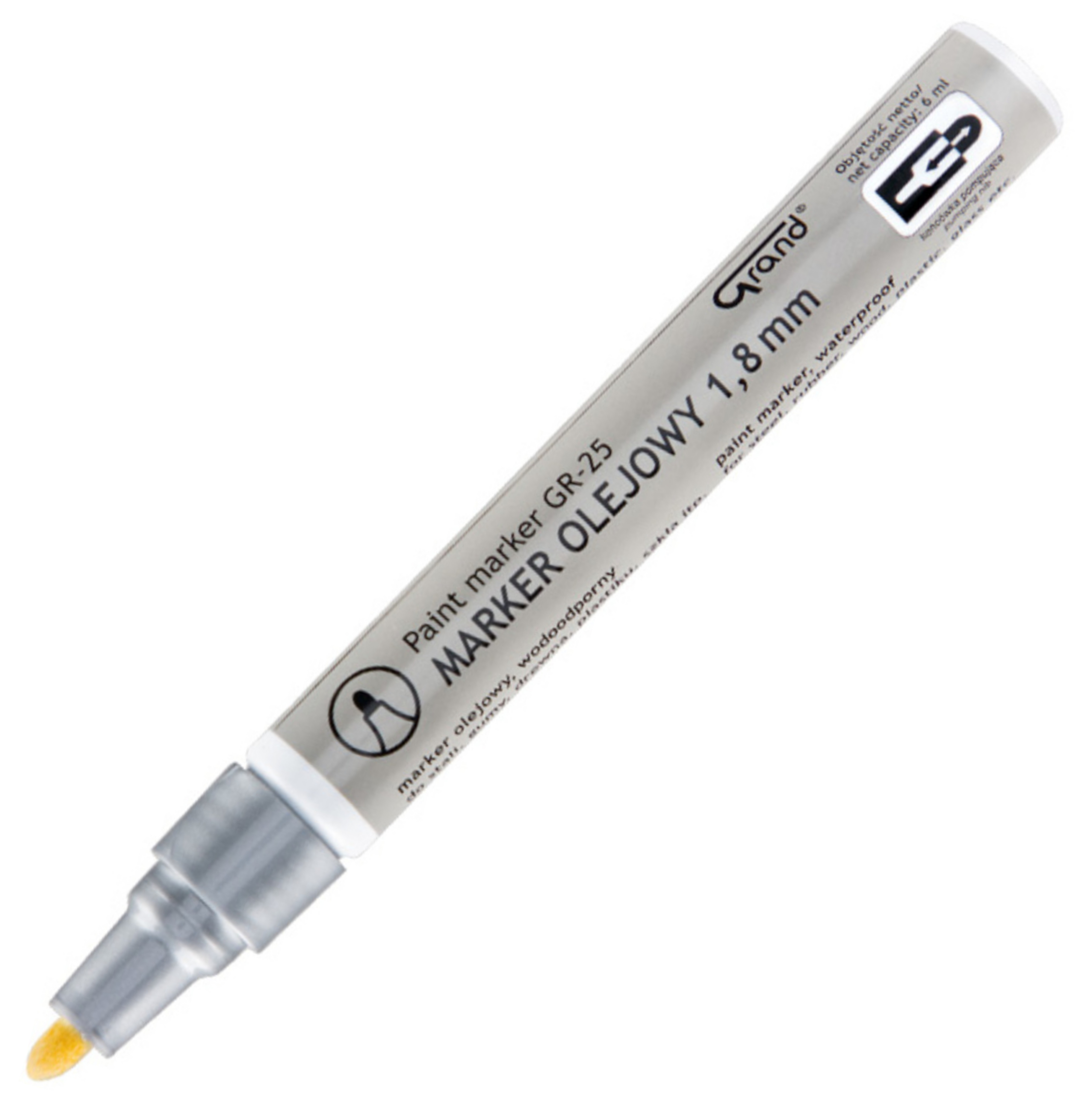 Marker olejowy gr-25 srebrny do biura | biuroweokazje.pl | Zamów rozsądnie!