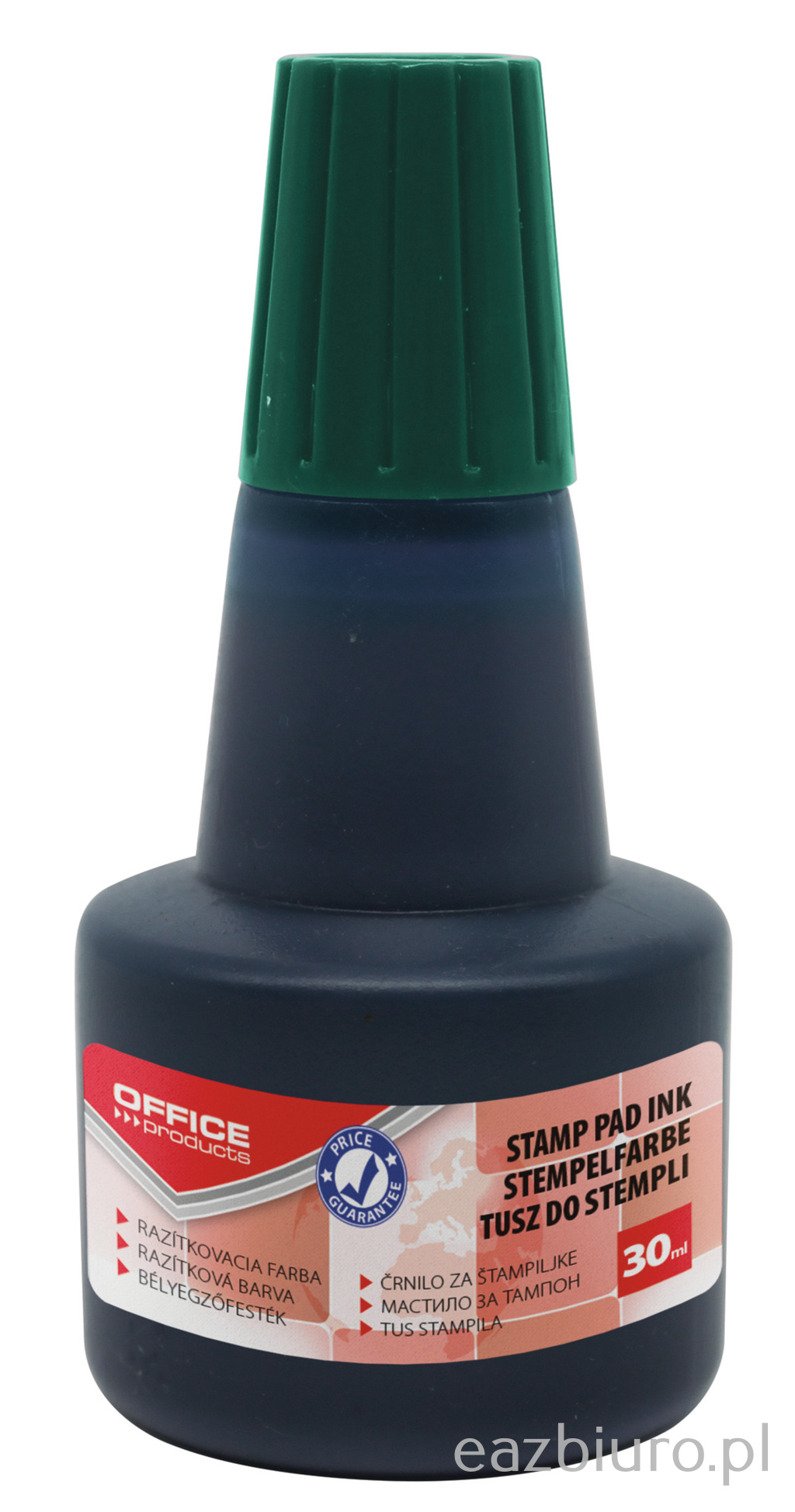 Tusz do pieczątek offfice products, 30 ml, zielony | biuroweokazje.pl | Kup taniej!