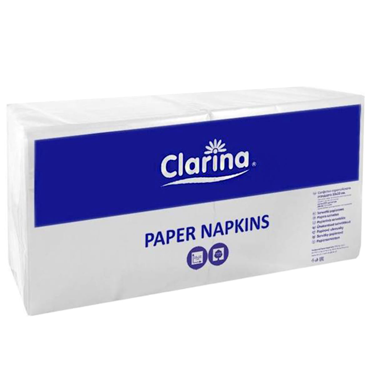 Serwetki gastronomicze składane Clarina 2-warstwowe 24 x 24 zestaw 200 sztuk. | biuroweokazje.pl | Kup taniej!