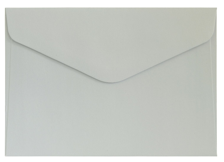 Koperta ozdobna C6 gładka satynowana jasnoszara 130 g/m2 zestaw 10 sztuk | biuroweokazje.pl | Zamów błyskawicznie!