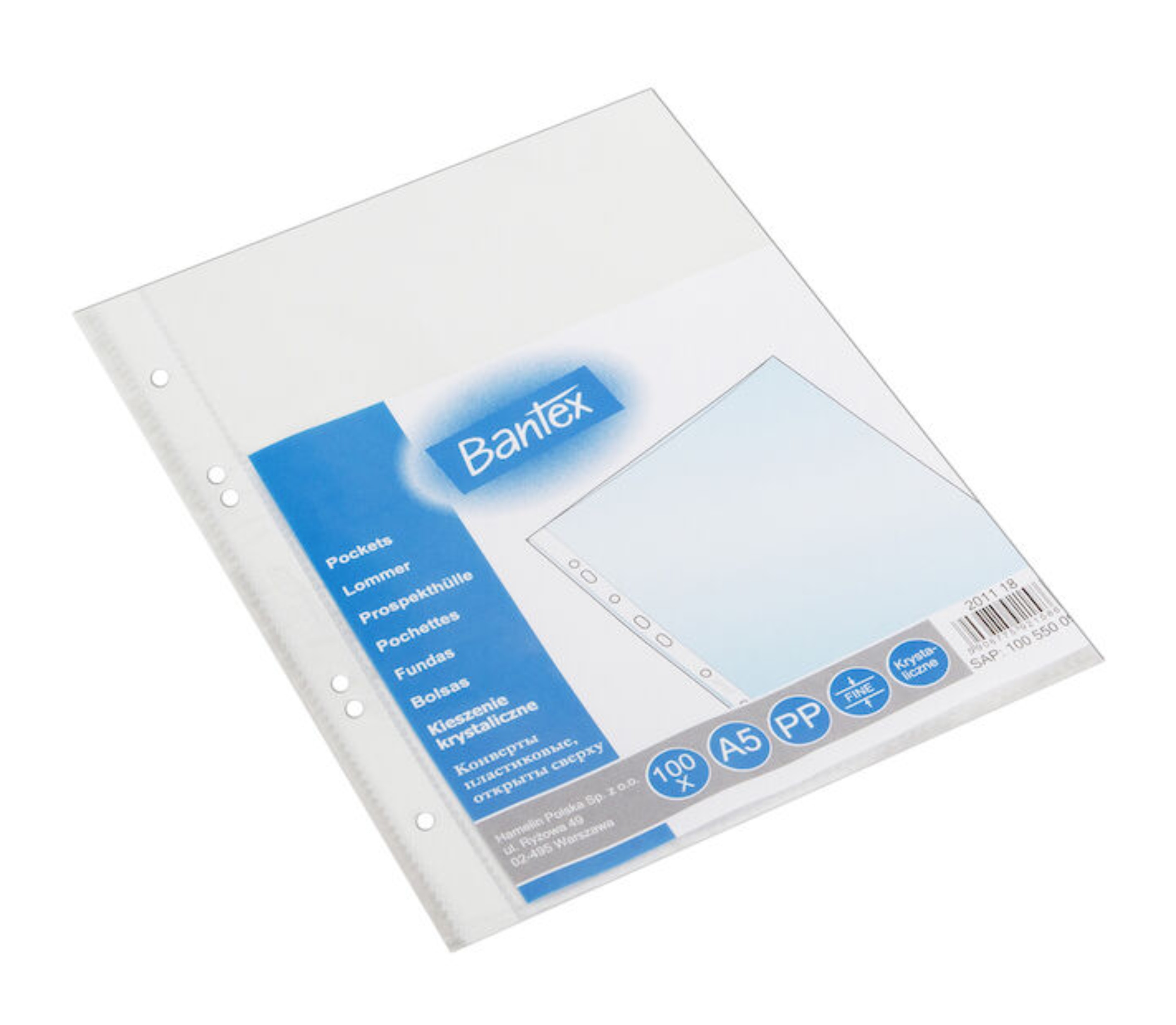 Koszulka krystaliczna Bantex A5 pp 45 mic zestaw 100 sztuk | biuroweokazje.pl | Kup teraz!