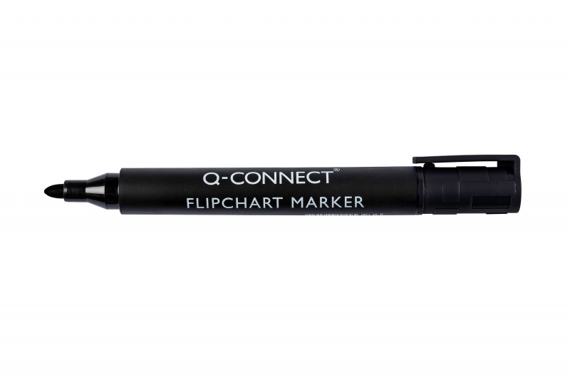 Marker do flipchartów Q-Connect okrągły czarny | biuroweokazje.pl | Kup w promocji!