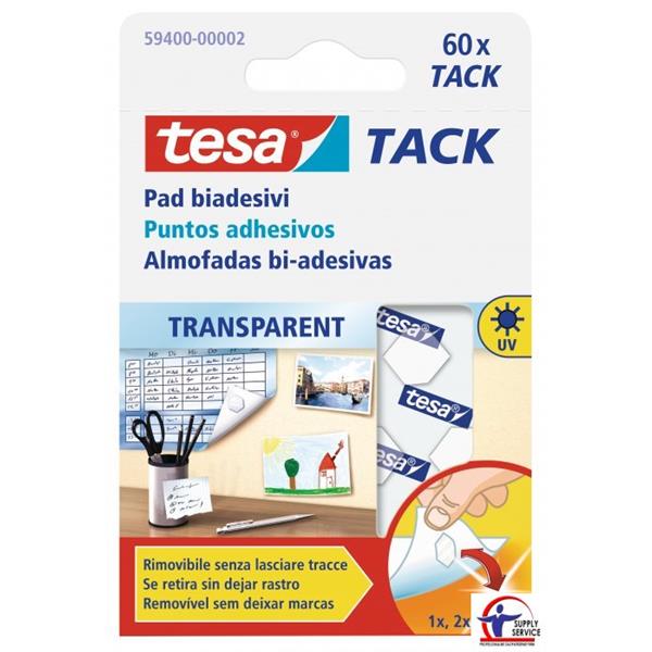 Płatki mocujące dwustronne tack Tesa zestaw 60 sztuk | biuroweokazje.pl | Kup taniej!