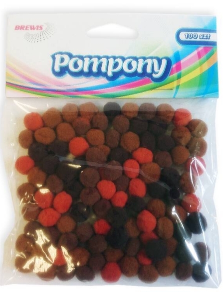 Pompony Brewis pom31 10 mm brązowe | biuroweokazje.pl | Kup sprytnie!