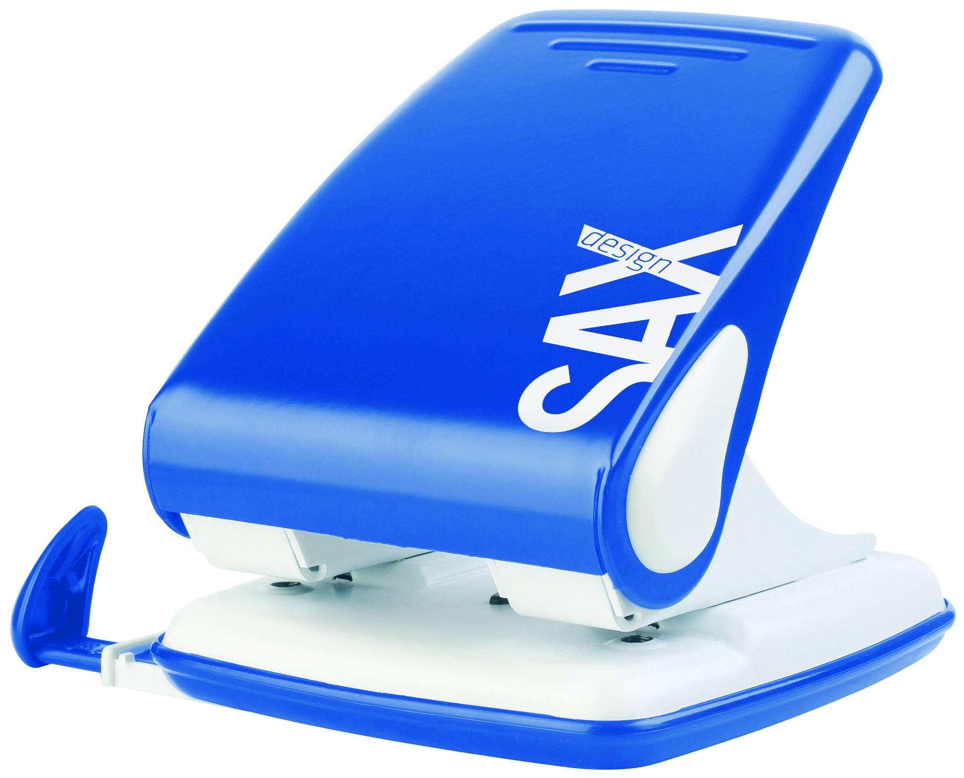 Dziurkacz Saxdesign 518 dziurkuje do 40 kartek niebieski | biuroweokazje.pl | Kup w promocji!