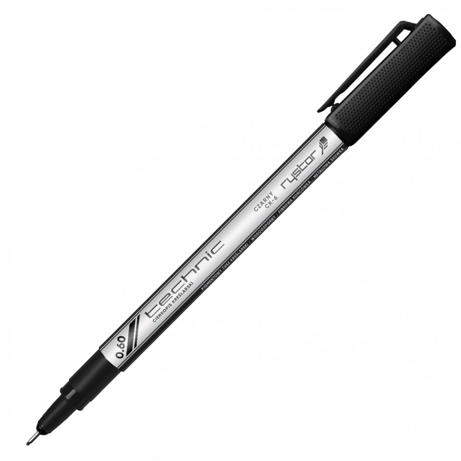 Cienkopis kreślarski technic Rystor 0,6 mm czarny | biuroweokazje.pl | Zamów taniej!