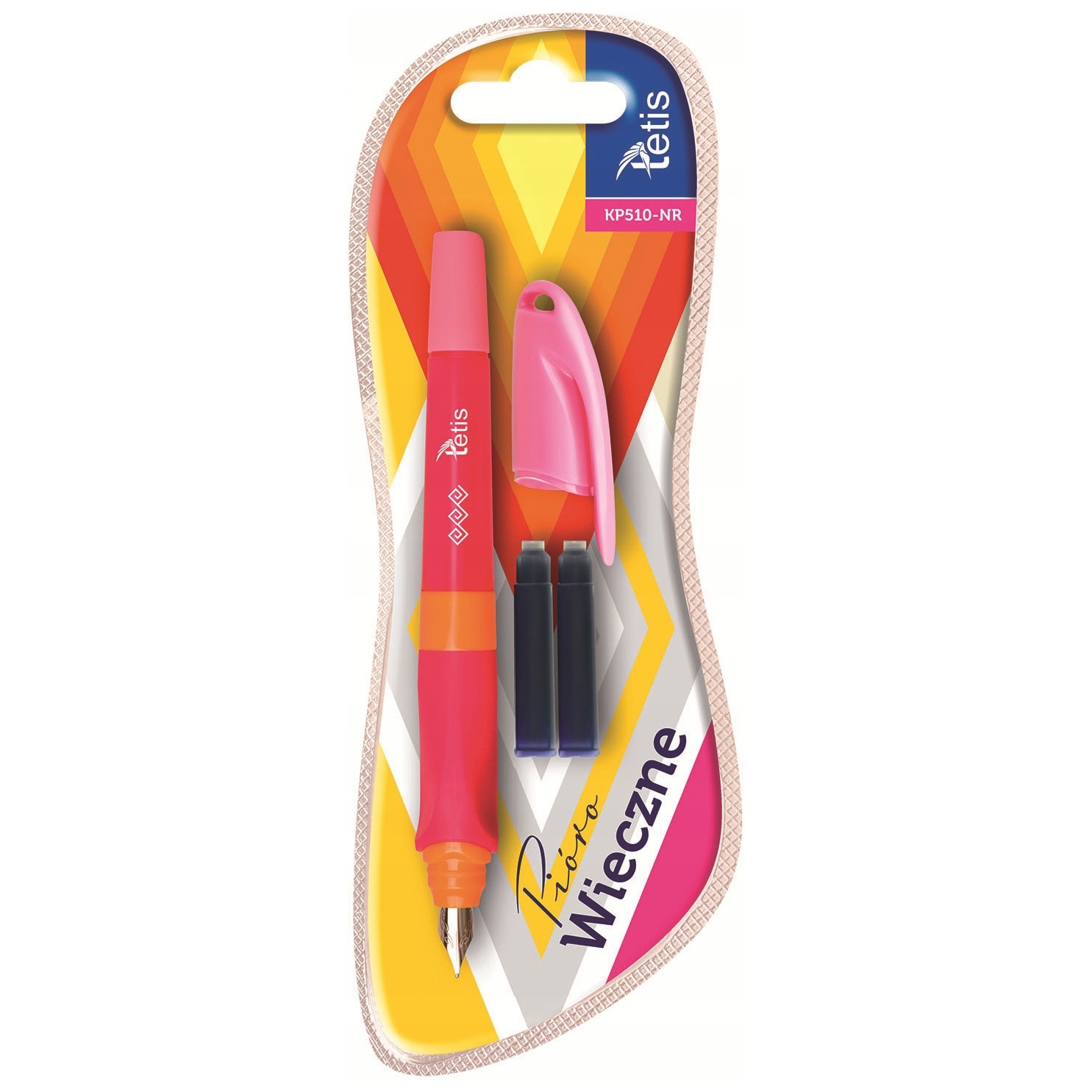 Pióro wieczne na naboje Tetis kp510 różowe | biuroweokazje.pl | Kliknij i kup!