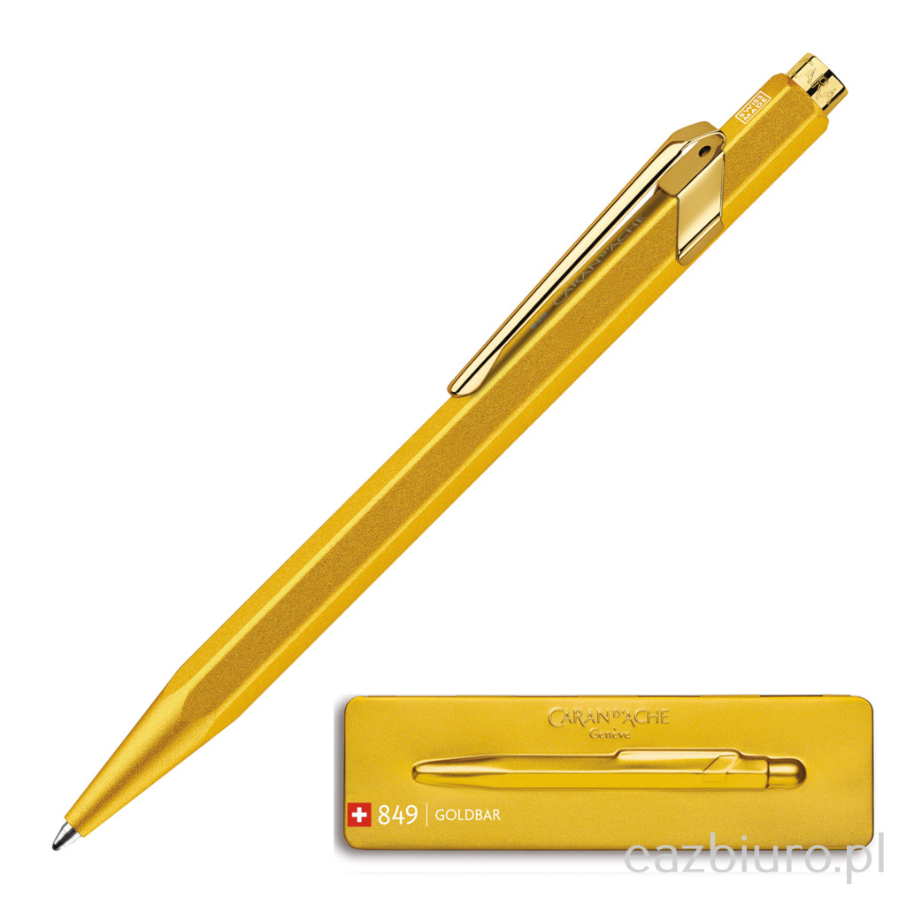 Długopis Caran d'ache 849 goldbar, m, w pudełku, | biuroweokazje.pl | Dołącz do zadowolonych klientów