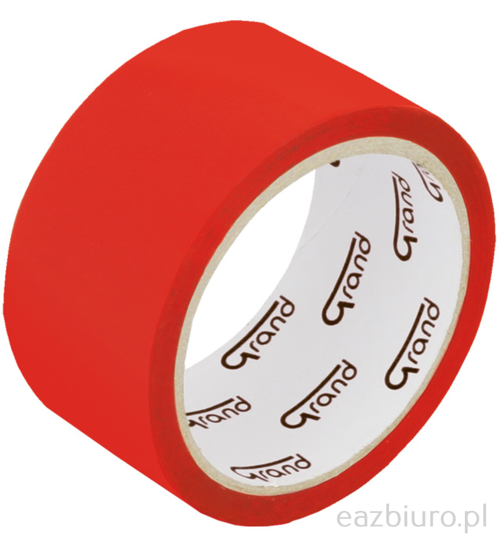 Taśma klejąca pakowa czerwona 48 x 50 kw Grand | biuroweokazje.pl | Skorzystaj z rabatu!