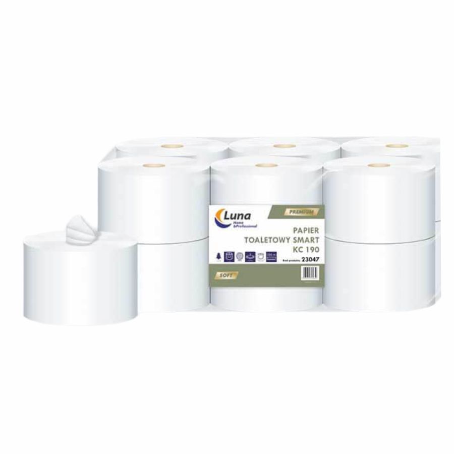 Papier toaletowy Jumbo 12szt Smart KC190m celuloz | biuroweokazje.pl | Zamów i przekonaj się