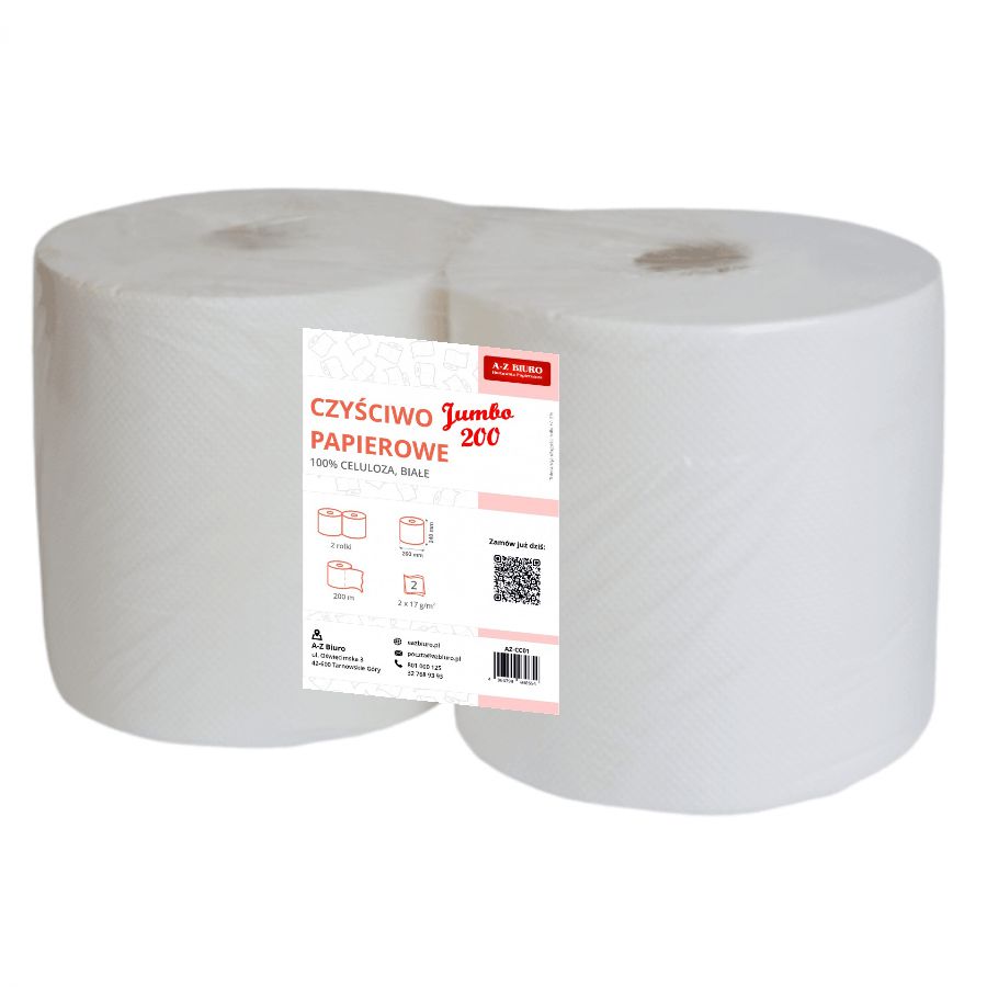 Czyściwo rola Jumbo 24x200m /2szt/ celul | biuroweokazje.pl | Skorzystaj z okazji