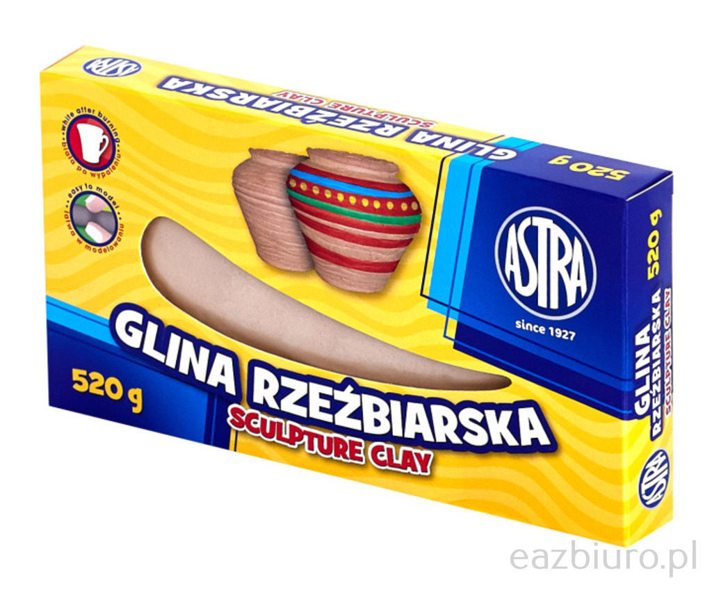Glina rzeźbiarska naturalna 0,52 kg Astra | biuroweokazje.pl | Weź najlepsze!
